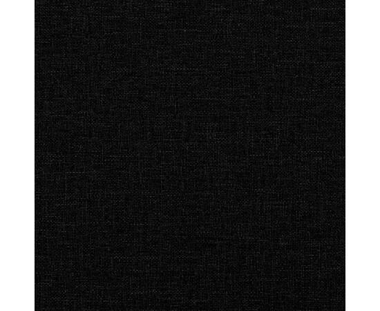 Canapea extensibilă cu cotiere, negru, textil, 11 image