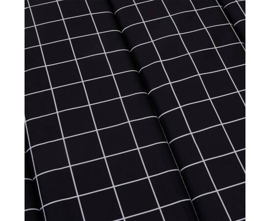 Pernă de șezlong, negru, carouri, textil oxford, 8 image