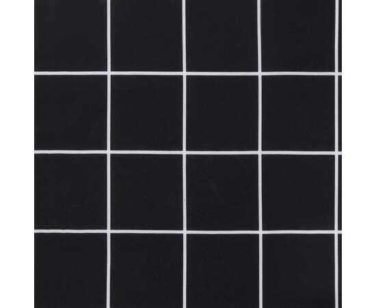 Pernă de șezlong, negru, carouri, textil oxford, 9 image