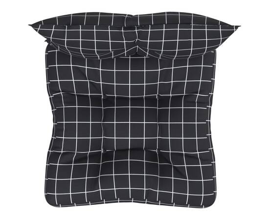 Perne pentru paleți, 2 buc, negru, model carouri, textil oxford, 4 image