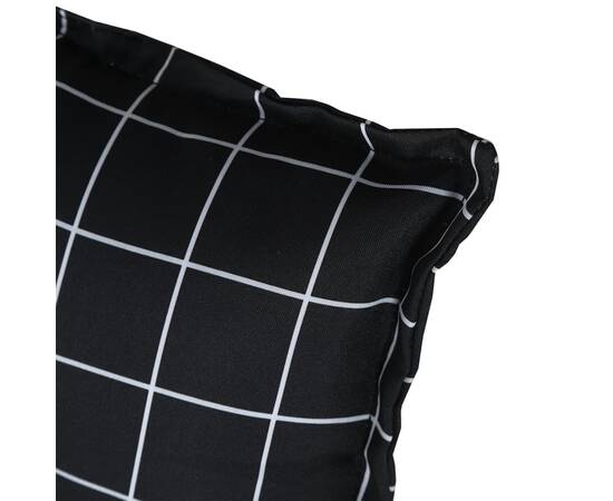 Perne pentru paleți, 2 buc, negru, model carouri, textil oxford, 8 image