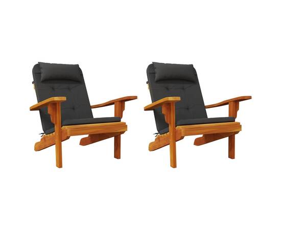 Perne pentru scaun adirondack, 2 buc, negru, textil oxford, 4 image