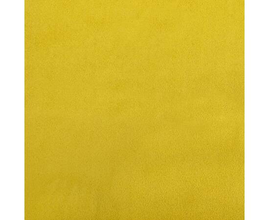 Șezlong, galben, catifea, 8 image