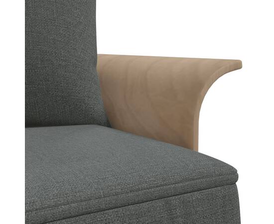 Canapea extensibilă în formă de l gri 279x140x70 cm textil, 8 image