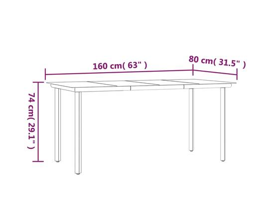 Set mobilier de grădină cu perne, 5 piese, poliratan și oțel, 11 image