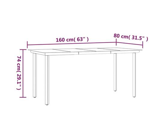 Set mobilier de grădină cu perne, 7 piese, poliratan și oțel, 11 image