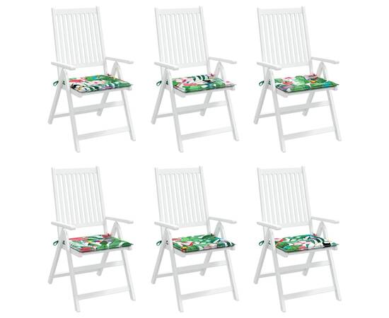 Perne scaun de grădină, 6 buc., multicolor, 40x40x3 cm, textil, 3 image