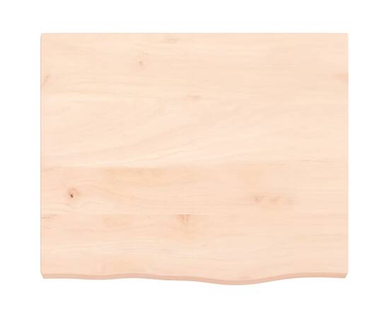 Poliță de perete, 60x50x4 cm, lemn masiv de stejar netratat, 2 image