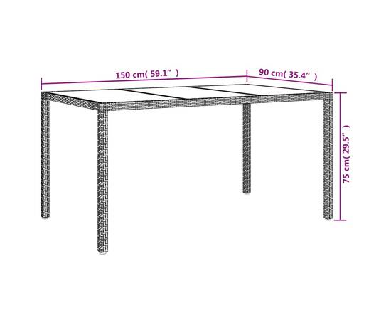 Set mobilier de grădină cu perne, 5 piese, alb, poliratan, 10 image