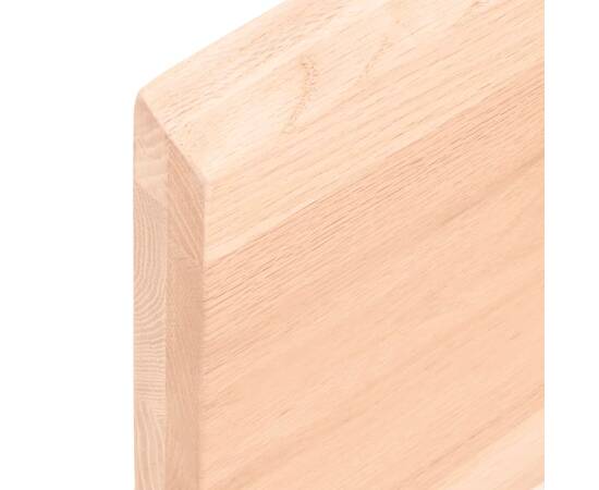 Blat de birou 60x60x4 cm, lemn masiv de stejar netratat, 3 image