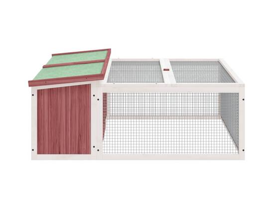 Cușcă de iepuri, cafeniu, 117,5x97x47,5cm, lemn masiv de pin, 5 image