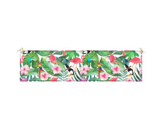 Pernă pentru bancă de grădină, multicolor, 200x50x3 cm, textil, 4 image