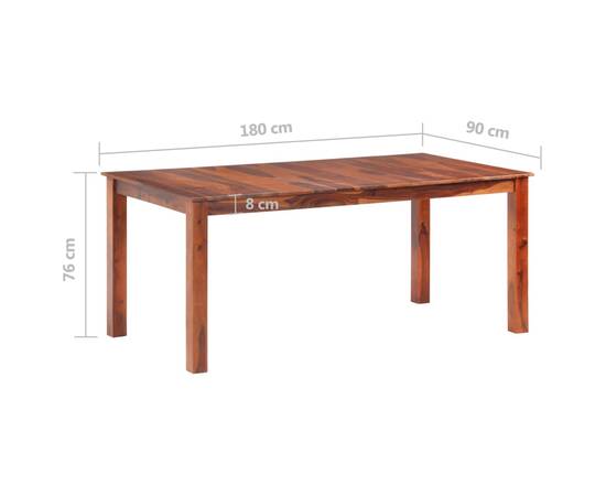 Masă de bucătărie, 180x90x76 cm, lemn masiv de sheesham, 6 image