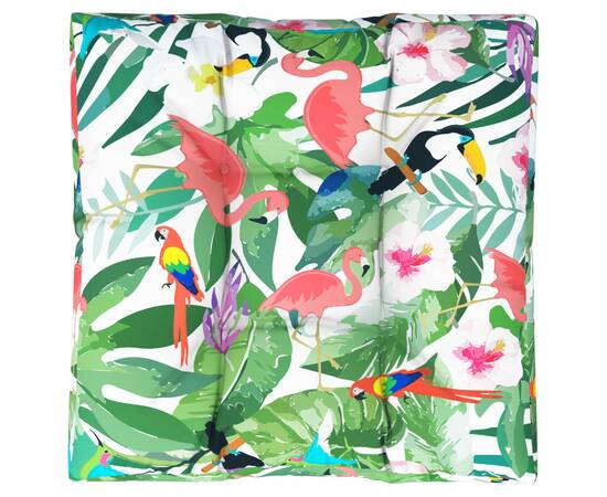 Pernă de paleți, multicolor, 70x70x12 cm, material textil, 2 image