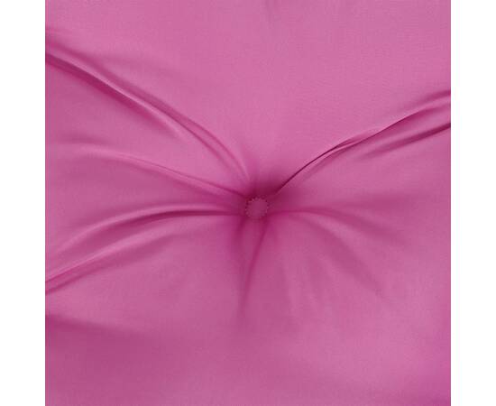 Pernă de paleți, roz, 80x80x12 cm, material textil, 8 image