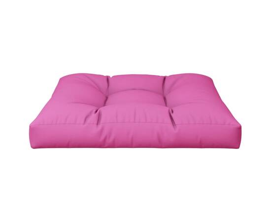 Pernă pentru paleți, roz, 70x70x12 cm, țesătură, 5 image