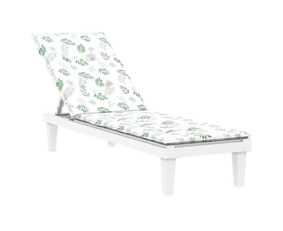 Pernă scaun de terasă, model frunze, textil oxford, 3 image