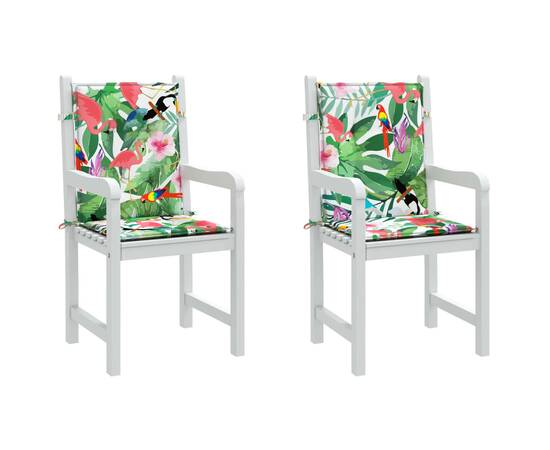 Perne pentru scaune cu spătar jos, 2 buc, multicolor, textil, 3 image