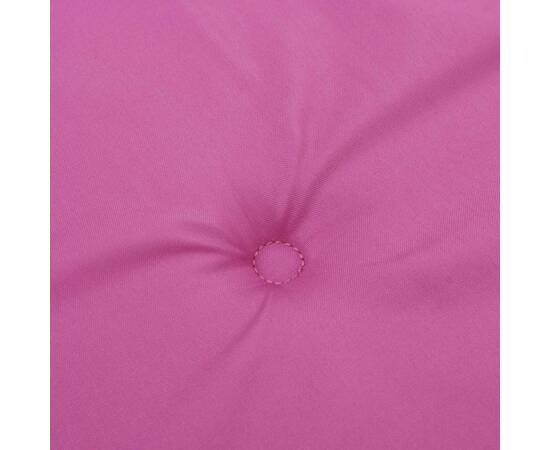 Perne pentru scaune cu spătar mic, 4 buc., roz, textil, 7 image
