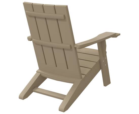 Scaun adirondack, maro deschis, 75x88,5x89,5 cm, polipropilenă, 5 image