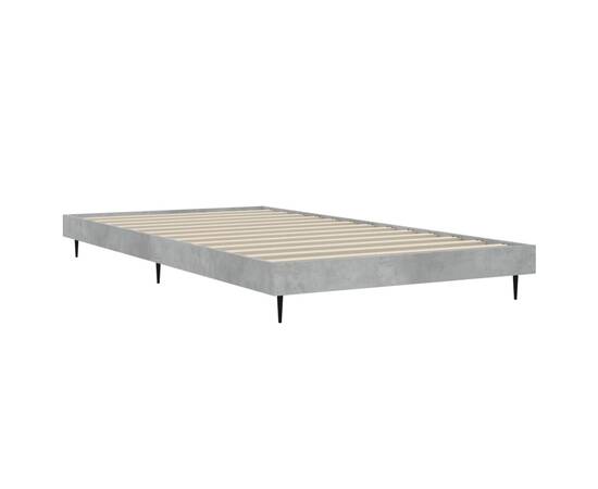 Cadru de pat, gri beton, 90x190 cm, lemn prelucrat, 5 image