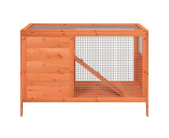 Cușcă pentru iepuri maro 103x44x69,5 cm lemn masiv de pin, 3 image