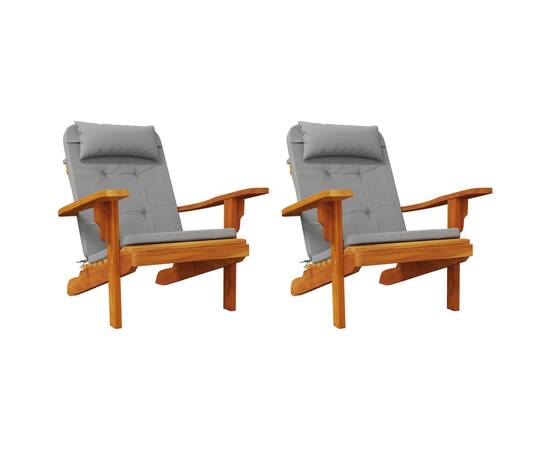 Perne pentru scaun adirondack, 2 buc, gri, textil oxford, 4 image
