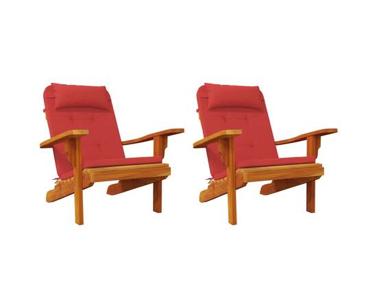 Perne pentru scaun adirondack, 2 buc, roșu, textil oxford, 4 image