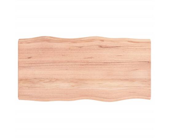Blat birou maro deschis 80x40x4 cm, lemn masiv stejar tratat