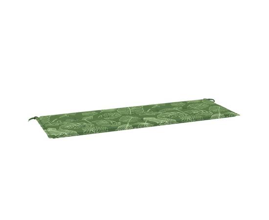 Pernă bancă de grădină model frunze, 150x50x3 cm, textil oxford, 2 image