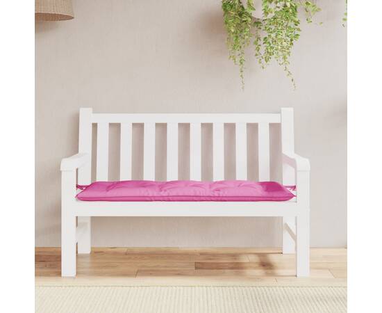 Pernă pentru bancă de grădină, roz, 120x50x7 cm, textil