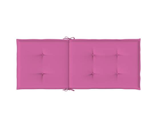 Perne scaun cu spătar înalt, 2 buc., roz, 120x50x3 cm, textil, 6 image