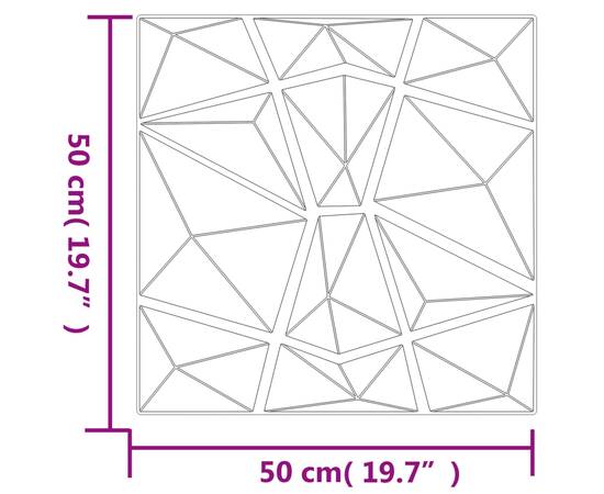 Panouri de perete 24 buc. beton gri 50x50 cm eps 6 m² diamant, 7 image