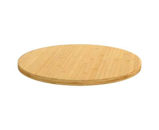 Blat de masă, Ø70x2,5 cm, bambus, 2 image