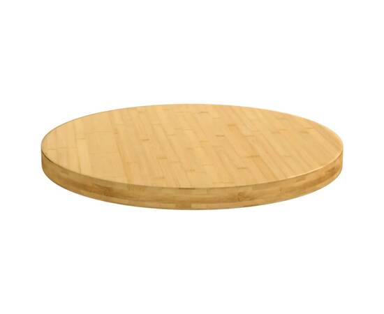 Blat de masă, Ø70x4 cm, bambus