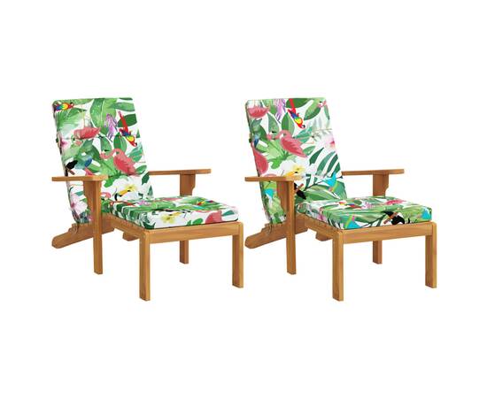 Perne de scaun terasă, 2 buc., multicolor, textil oxford, 3 image