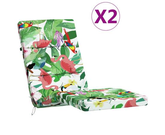 Perne de scaun terasă, 2 buc., multicolor, textil oxford, 2 image