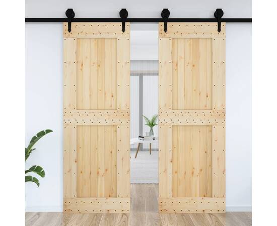 Ușă, 80x210 cm, lemn masiv de pin, 3 image