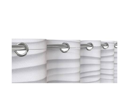Eisl perdea de duș cu design vălurit, alb, 200x180x0,2 cm, 7 image