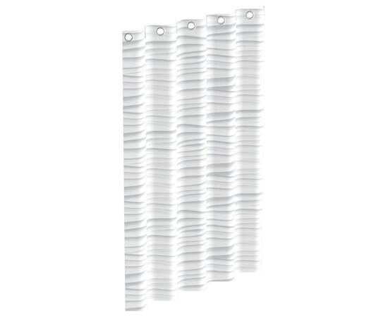Eisl perdea de duș cu design vălurit, alb, 200x180x0,2 cm, 2 image