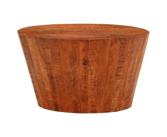 Măsuță de cafea, Ø 52x30 cm, lemn masiv de mango brut