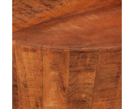 Măsuță de cafea, Ø 52x30 cm, lemn masiv de mango brut, 4 image
