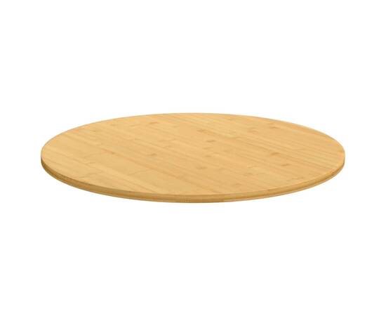 Blat de masă, Ø80x1,5 cm din bambus, 2 image