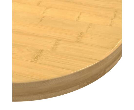 Blat de masă, Ø80x4 cm, bambus, 3 image
