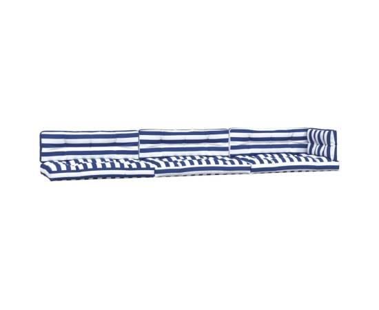 Perne de paleți, 7 buc., dungi albastre și albe, textil, 2 image