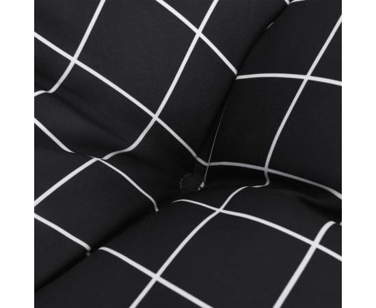 Perne de paleți, 7 buc., negru carouri, material textil, 7 image