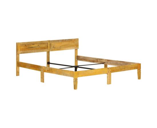 Cadru de pat, 160 cm, lemn masiv de mango, 8 image
