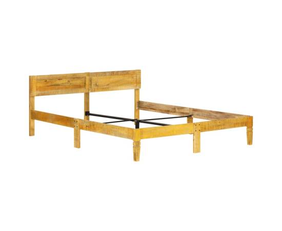 Cadru de pat, 160 cm, lemn masiv de mango, 10 image