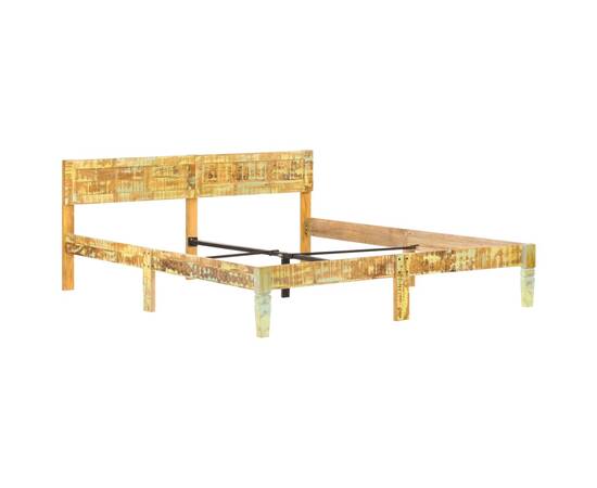 Cadru de pat, 180 x 200 cm, lemn masiv reciclat, 9 image