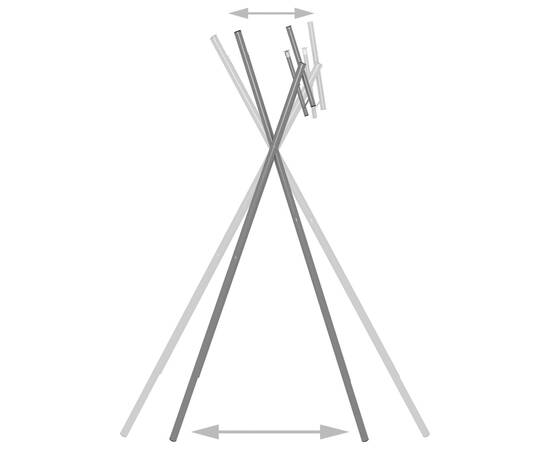 Picioare de masă pliabilă, argintiu, 45x55x112 cm, oțel zincat, 3 image